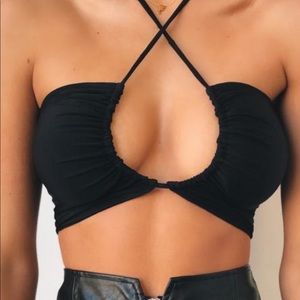 Athena crop top tiger mist black  ( out of stock )